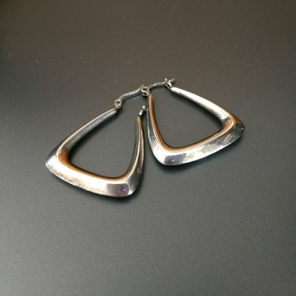 Sterling Silver Triangler Hoops